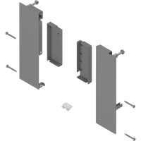 Mocowanie frontu MERIVOBOX , Wysokość E, do szuflady wewnętrznej z relingiem, lewe/prawe