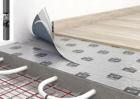 PODKŁAD POD PANELE OPTIMA EXPERT AQUASTOP CIEMNY SZARY + FOLIA ALU GR. 2,0 MM 10,00M2 KL.1