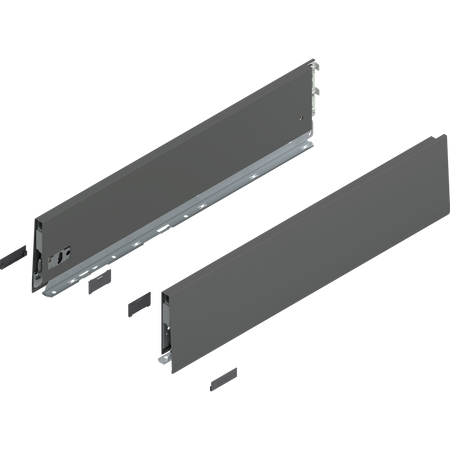 Bok MERIVOBOX, wysokość K (129 mm), dł.=550 mm, lewy/prawy