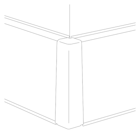 Narożnik zewn. do listwy przypodłogowej MASTERLINE 13x80mm 1kpl=2szt Cezar Tobacco Matowe