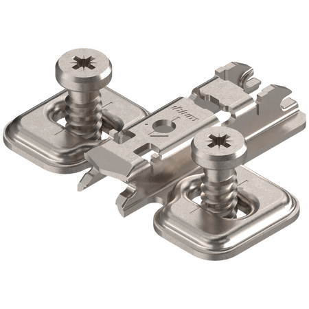 CLIP prowadnik, krzyżakowy, 0 mm, Stal, na zamontowane wkręty EURO , RW: otwór podłużny