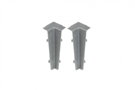 Narożnik wewn. do listwy przypodłogowej Hi Line 23,4x75mm 1kpl=2szt Cezar Aluminium szczotkowane Matowe