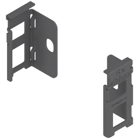 Uchwyt drewnianej ścianki tylnej LEGRABOX, wys. N (80 mm), prawy+lewy