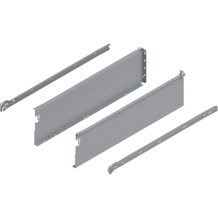 METABOX bok H (150 mm), Częściowy wysuw, 25 kg, dł.=550 mm, wersja na wcisk, lewy/prawy