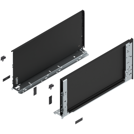Bok szuflady LEGRABOX (za korpusem), wysokość F (241 mm), dł.=500 mm, lewy/prawy, do LEGRABOX pure