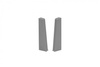 Zaślepki para do listwy przypodłogowej Hi Line 23,4x75mm 1kpl=2szt(L+P) Cezar Szary Matowe