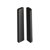 Zaślepki para do listwy przypodłogowej MASTERLINE 13x80mm 1kpl=2szt(L+P) Cezar Czarny RAL9005 Matowe