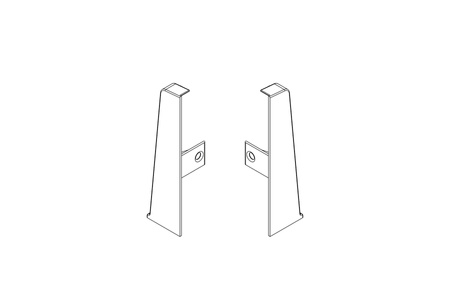 Zaślepki para do listwy przypodłogowej Hi Line 23,4x75mm 1kpl=2szt(L+P) Cezar Belweder Matowe