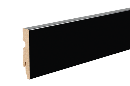 Listwa MDF przyp. LP 80x14,5mm gr. 14,5mm Cezar Czarny RAL9005 Matowe 2,20m