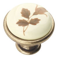 Gałka GP19, złoty antyczny, porcelana MLK-2, GAMET