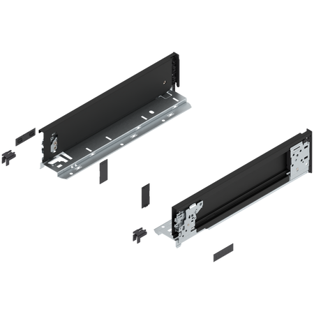 Bok LEGRABOX (za korpusem), wysokość M (90.5 mm), dł.=350 mm, lewy/prawy, do LEGRABOX pure