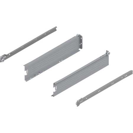 METABOX bok M (86 mm), Częściowy wysuw, 25 kg, dł.=400 mm, wersja na wcisk, lewy/prawy