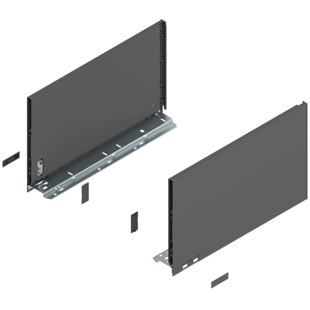 Bok szuflady LEGRABOX, wysokość F (241 mm), dł.=400 mm, lewy/prawy, do LEGRABOX pure
