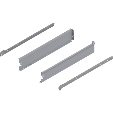 METABOX bok M (86 mm), Częściowy wysuw, 25 kg, dł.=500 mm, wersja na wcisk, lewy/prawy