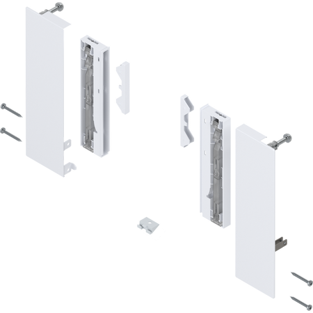 Mocowanie frontu MERIVOBOX , Wysokość E, do szuflady wewnętrznej z elementami dekoracyjnymi, lewe/prawe