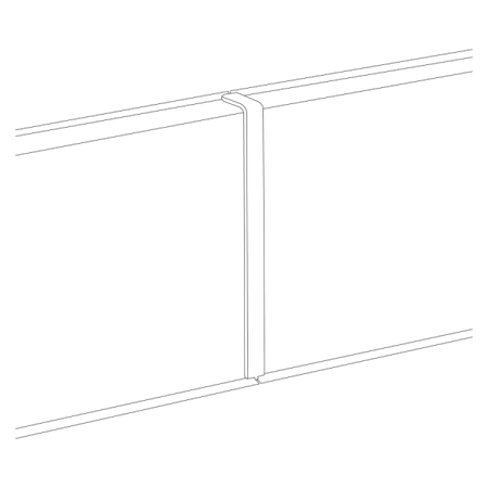 Łącznik listwy do listwy przypodłogowej MASTERLINE 13x80mm 1kpl=2szt Cezar Vincenza Matowe