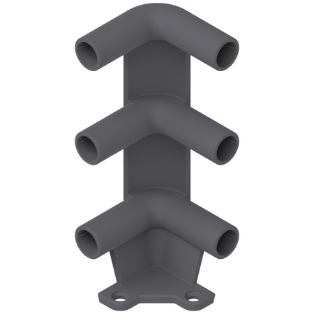 Narożnik szuflady tackowej do trzech relingów