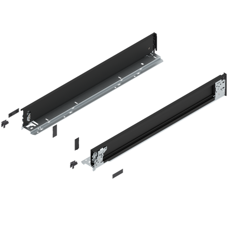 Bok LEGRABOX (za korpusem), wysokość M (90.5 mm), dł.=650 mm, lewy/prawy, do LEGRABOX pure