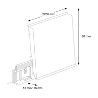 Listwa przypodłogowa PVC MASTERLINE 13x80mm listwa Cezar Honey amber Matowe 2,20m
