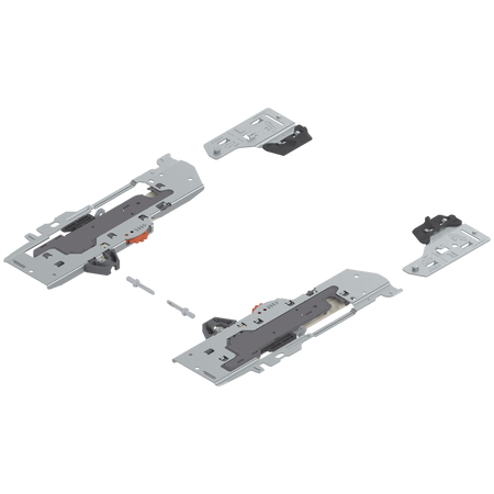 zestaw (Jednostka TIP-ON BLUMOTION + Zabierak + Adapter), do TANDEMBOX, Typ S0, dł. NL=270-300 mm, Całkowita waga szuflady=0-10 kg, prawy+lewy