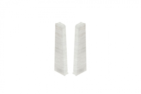 Zaślepki para do listwy przypodłogowej Hi Line 23,4x75mm 1kpl=2szt(L+P) Cezar Aluminium szczotkowane białe Matowe