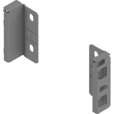 Uchwyt drewnianej ścianki tylnej MERIVOBOX, wys. M (108 mm), prawy+lewy