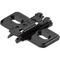 CLIP prowadnik, krzyżakowy, 0 mm, Stal, na wkręty do płyty wiórowej, RW: otwór podłużny