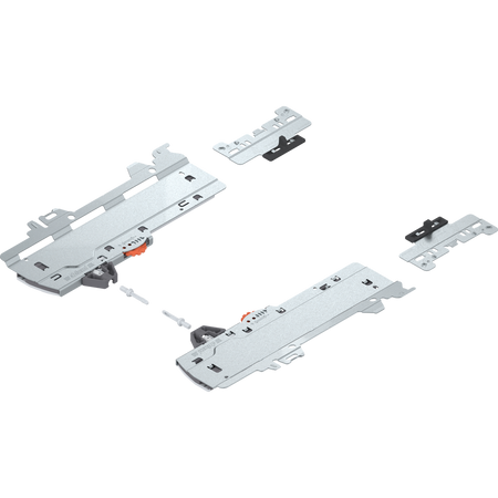 zestaw (Jednostka TIP-ON BLUMOTION + Zabierak + Adapter), do MERIVOBOX, Typ L1, dł. NL=350-600 mm, Całkowita waga szuflady=0-20 kg, prawy+lewy
