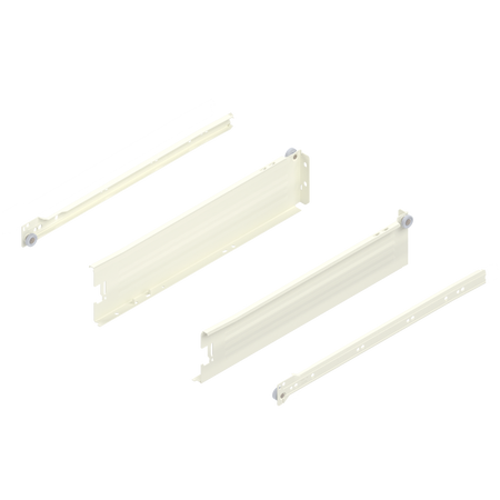 METABOX bok M (86 mm), Częściowy wysuw, 25 kg, dł.=400 mm, wersja na wcisk, lewy/prawy