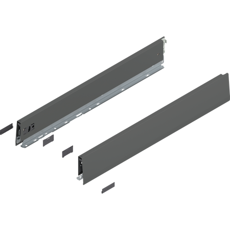 Bok MERIVOBOX, wysokość M (91 mm), dł.=600 mm, lewy/prawy