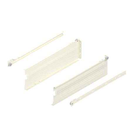 METABOX bok K (118 mm), Częściowy wysuw, 25 kg, dł.=400 mm, wersja na wcisk, lewy/prawy