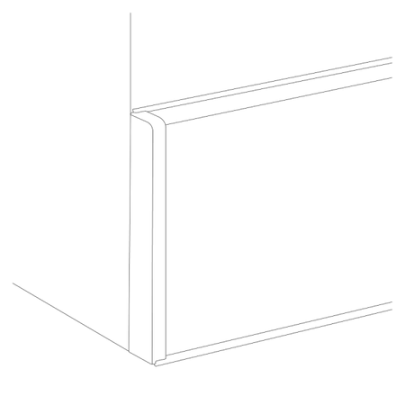 Zaślepki para do listwy przypodłogowej MASTERLINE 13x80mm 1kpl=2szt(L+P) Cezar Irlandia Matowe