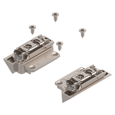 AVENTOS HK-S do małych frontów uchylnych, Mocowanie frontu do wąskiej ramki aluminiowej (zestaw), na wkręty