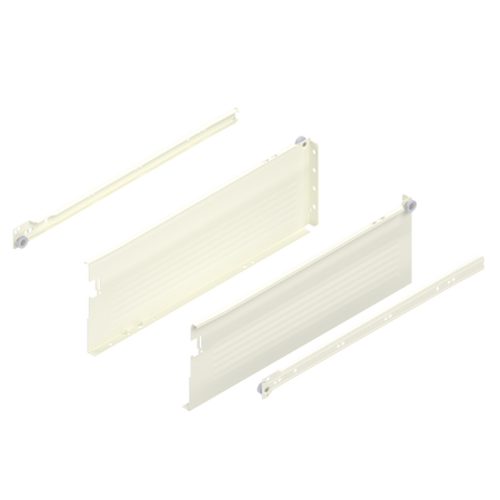 METABOX bok H (150 mm), Częściowy wysuw, 25 kg, dł.=450 mm, wersja na wcisk, lewy/prawy