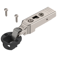 CLIP top zawias do drzwi szklanych 94°,Drzwi nakładane, puszka: na wkręty