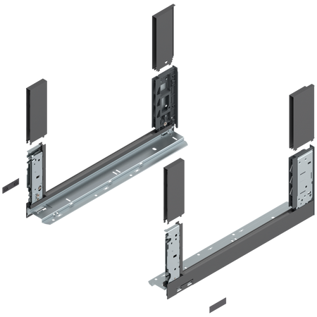 Bok szuflady LEGRABOX, wysokość C (177 mm), dł.=450 mm, lewy/prawy, do LEGRABOX free