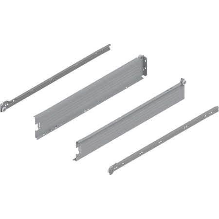 METABOX bok M (86 mm), Częściowy wysuw, 25 kg, dł.=550 mm, wersja na wcisk, lewy/prawy