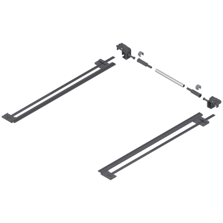 TANDEM Stabilizacja boczna, dł.=410 mm, KB=1400 mm, Częściowy wysuw, do grubości płyty 11-16 mm, do przycięcia
