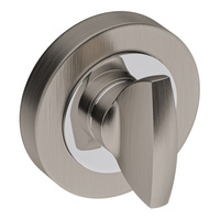 Szyld drzwiowy PLT24, okrągły, WC, nikiel szczotkowany / chrom połysk GAMET