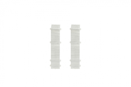 Łącznik listwy do listwy przypodłogowej Hi Line 23,4x75mm 1kpl=2szt Cezar Aluminium szczotkowane białe Matowe