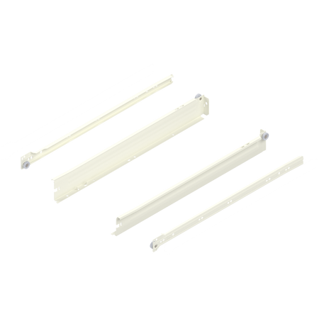 METABOX bok N (54 mm), Częściowy wysuw, 25 kg, dł.=500 mm, wersja na wcisk, lewy/prawy