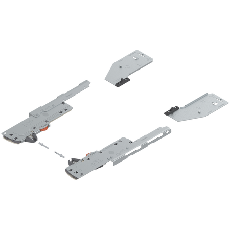 zestaw (Jednostka TIP-ON BLUMOTION + Zabierak + Adapter), do LEGRABOX, Typ L1, dł. NL=350-600 mm, Całkowita waga szuflady=0-20 kg, prawy+lewy