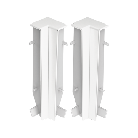 Narożnik wewn. do listwy przypodłogowej MASTERLINE 13x80mm 1kpl=2szt Cezar Biały RAL9003 Matowe