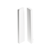 Zaślepki para do listwy przypodłogowej MASTERLINE 13x80mm 1kpl=2szt(L+P) Cezar Biały RAL9003 Matowe