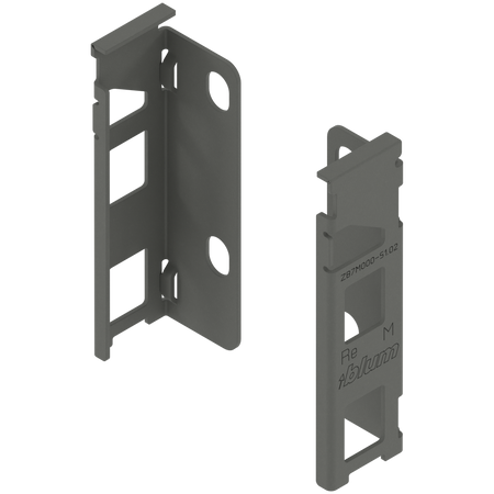 Uchwyt drewnianej ścianki tylnej LEGRABOX, wys. M (106 mm), prawy+lewy