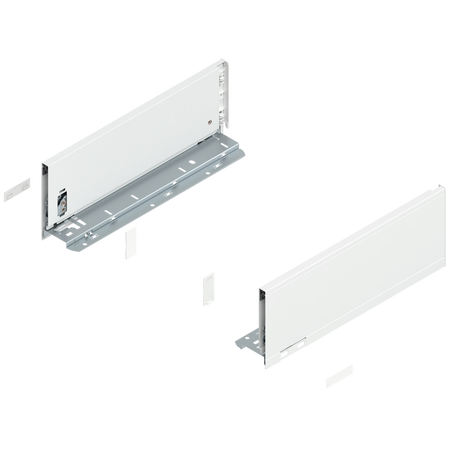 Bok szuflady LEGRABOX, wysokość K (128.5 mm), dł.=350 mm, lewy/prawy, do LEGRABOX pure