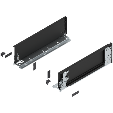 Bok szuflady LEGRABOX (za korpusem), wysokość K (128.5 mm), dł.=400 mm, lewy/prawy, do LEGRABOX pure