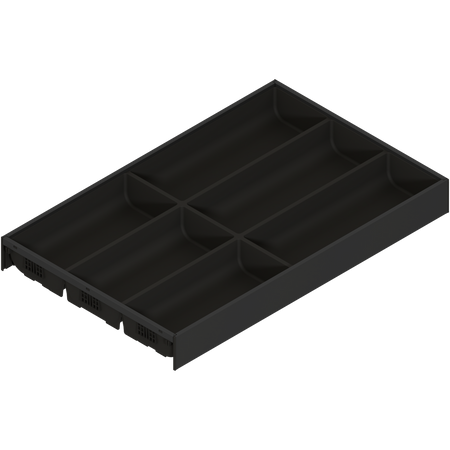 AMBIA-LINE  wkład na sztućce do szuflady standardowej, do LEGRABOX/MERIVOBOX, tworzywo sztuczne/stal, 6 przegródka na sztućce, dł.=500 mm, szerokość=300 mm