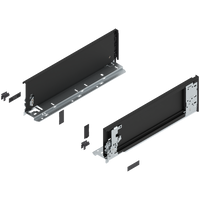 Bok szuflady LEGRABOX (za korpusem), wysokość K (128.5 mm), dł.=400 mm, lewy/prawy, do LEGRABOX pure