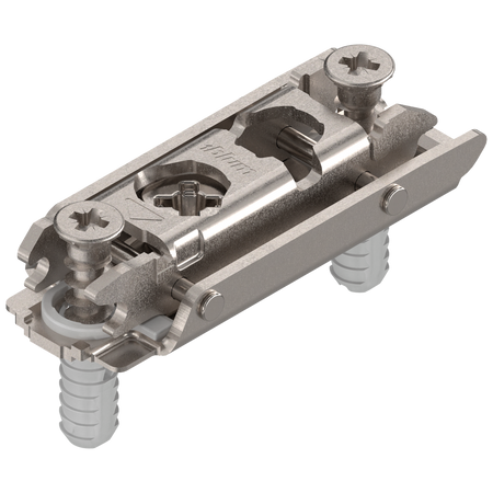 CLIP prowadnik, prosty, 0 mm, Stal, z kołkiem rozporowym EXPANDO, RW: mimośród